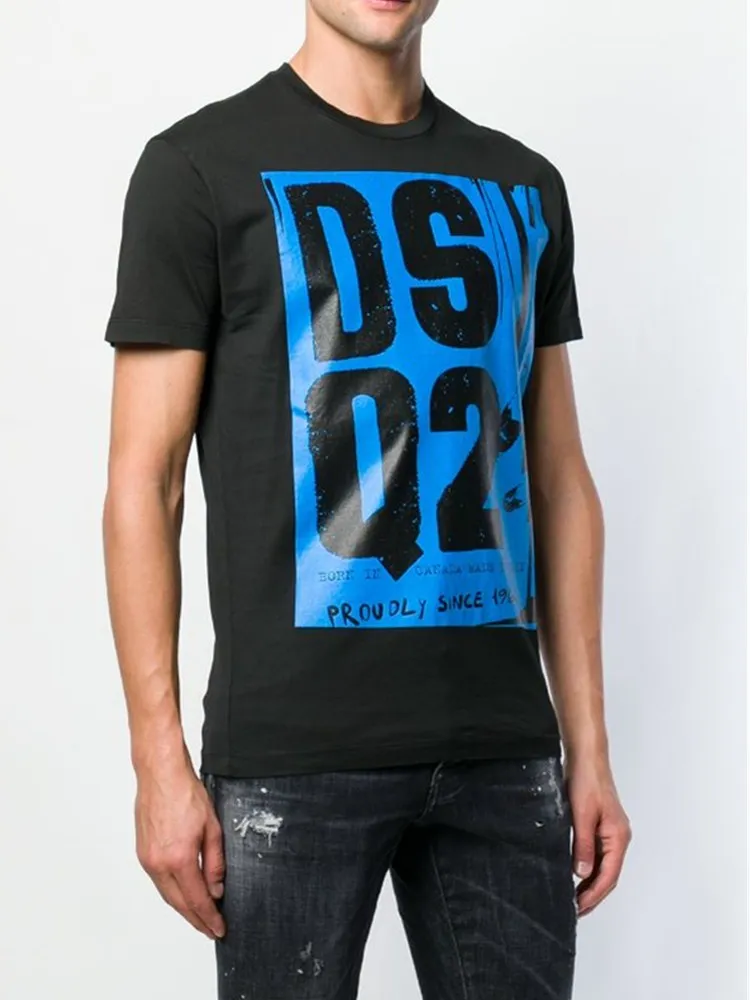 

DSQ2 Factory direct fashion summer men's t-shirt hand-painted ink painting printing casual T-shirt men's clothing t-shirt for me