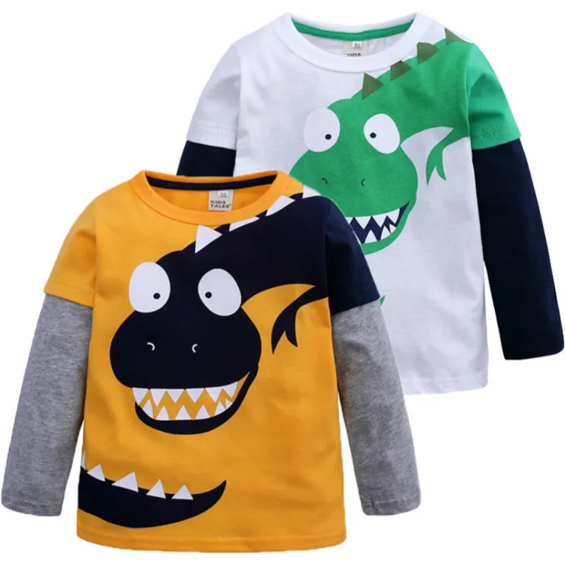 Новинка футболка для маленьких мальчиков детская одежда с длинным рукавом и