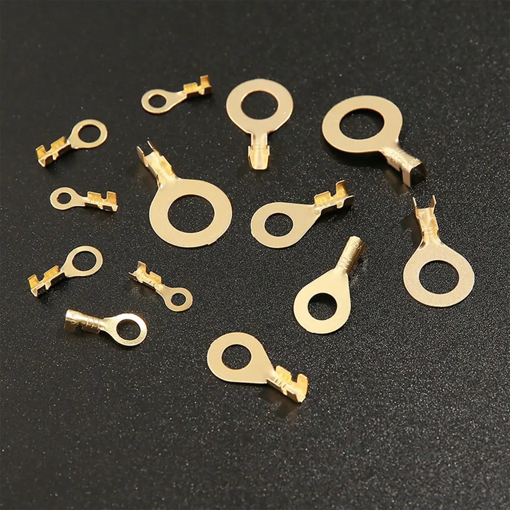 

150PCS Round Lugs Ring Cable Lugs Copper Crimp Lug Cable Connector Wire Ring Terminals Connector Kit M3 M4 M5 M6 M8 M10 dropship