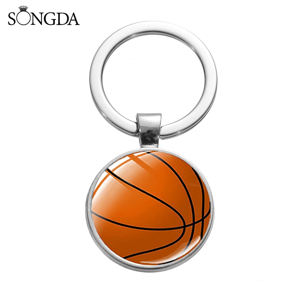Прохладный брелок баскетбол для Для мужчин женщин Мода Бейсбол Софтбол Футбол 3D