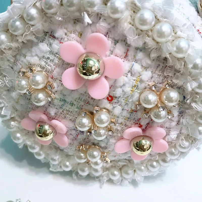 Small Purses and Handbags for Kids Shoulder Bags Girls Pearl Flowers Princess Messenger Crossbody Bags 1-3 Years Old Baby Bags