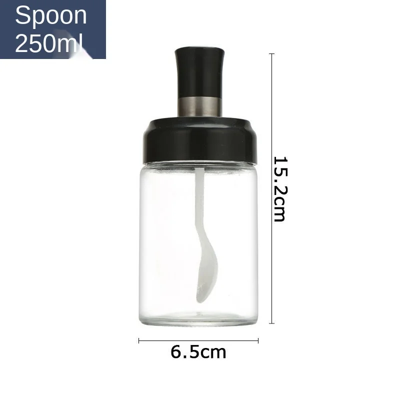 

Kitchen Glass Seasoning Box Storage Bottle Barbecue With Brush And Spoon Cover Lntegrated Seasoning Bottle Oil Pot Salt Shaker