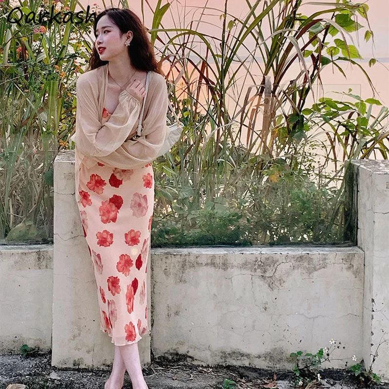 

Dress Women Summer Holiday Retros Bodycon Floral Sexy V-neck Beach Wear Bow Trendy Korean Style A-line Spaghetti Strap Vestidos