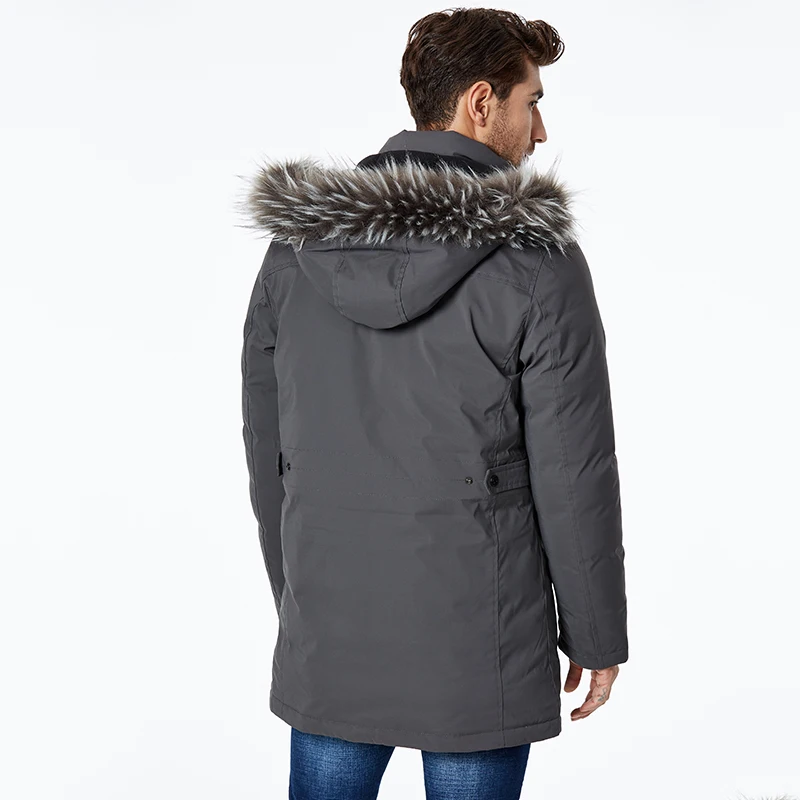 GLO-STORY Men's Winter Thick Parka Coats Male 2019 Classic Casual Street wear Windbreaker Middle Long Jackets MMA-9250 | Мужская