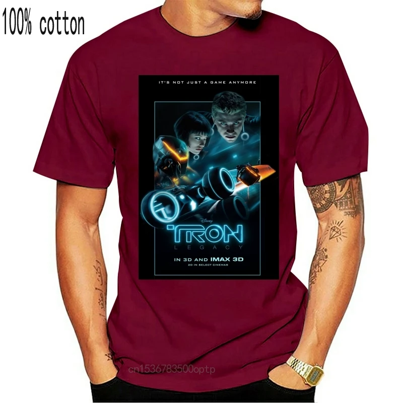 Tron Legacy постер фильма Homme Футболки Японская уличная одежда футболка спортивная