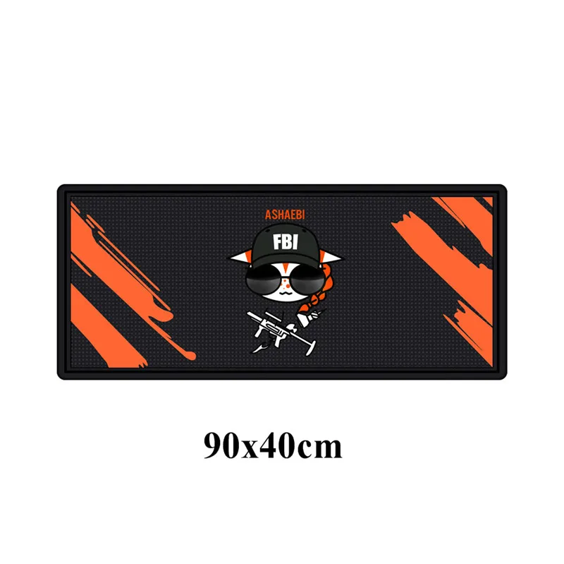 Серый Rainbow Six Siege Gaming mouse pad XXL аниме компьютер большой 90x40 см Коврик для мыши геймер запирающийся край стол для портативного компьютера ноутбука коврик - Цвет: Серый
