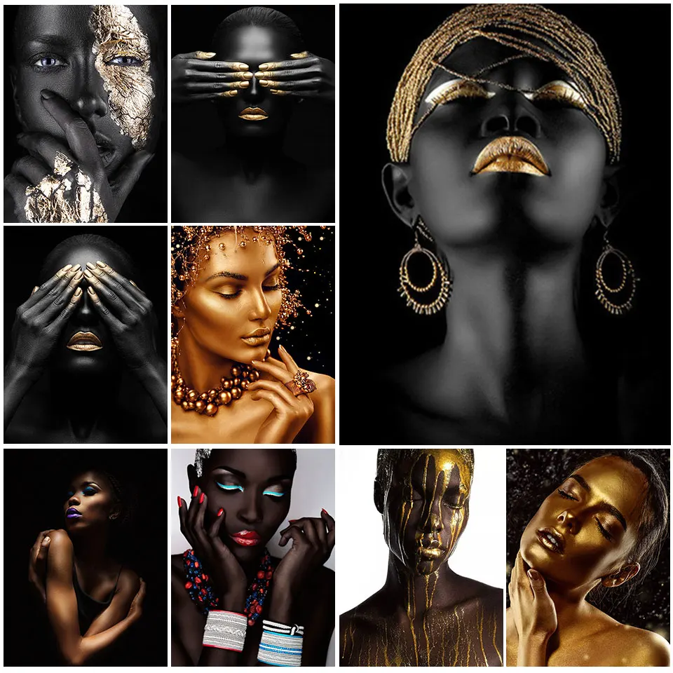 5D алмазная живопись сделай сам черное белое золото современная женщина вышивка