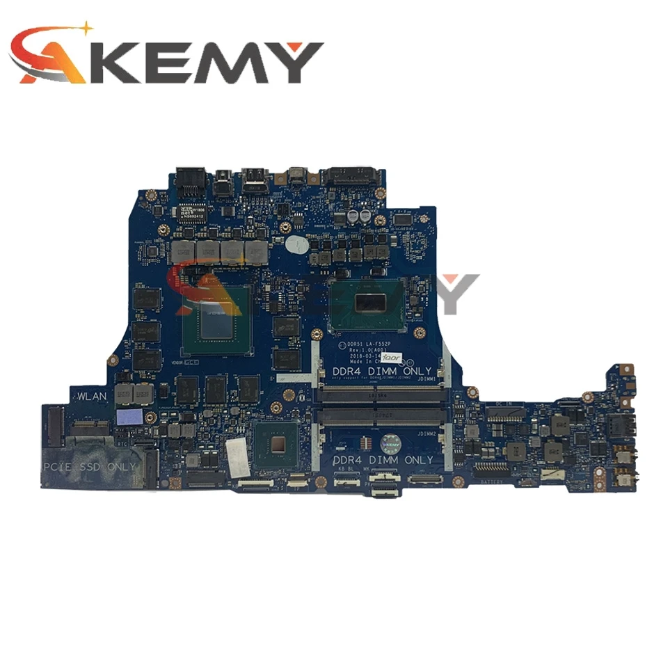 Kaufen Für Dell Alienware 15 R5 17 R5 Laptop Motherboard CN-0D3R1D 0D3R1D D3R1D DDR51 LA-F551P W/ SR3YY I7-8750H GTX1070 8G 100% Voll