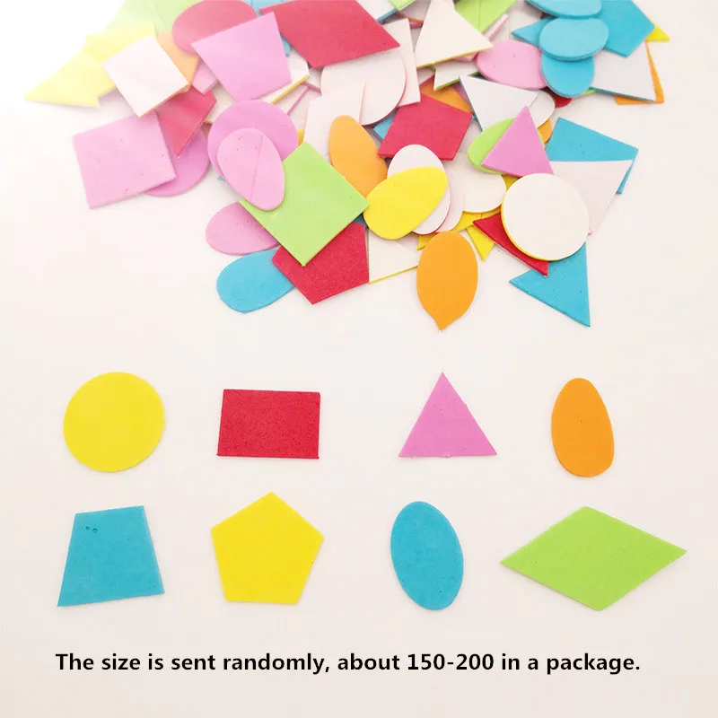 Новинка 400/200 шт. Стикер из пенопласта геометрический пазл стикер детские