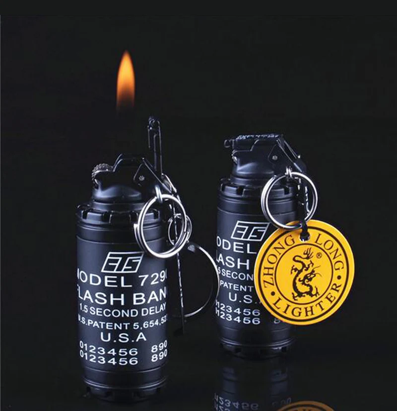 Мужская металлическая зажигалка в стиле милитари 7 см | Дом и сад