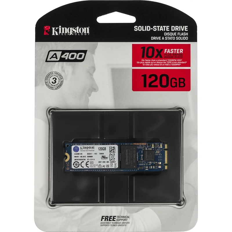 Накопитель SSD Kingston SATA III 120Gb SA400M8/120G A400 M.2 2280 Внешние SSD  | Отзывы и видеообзор