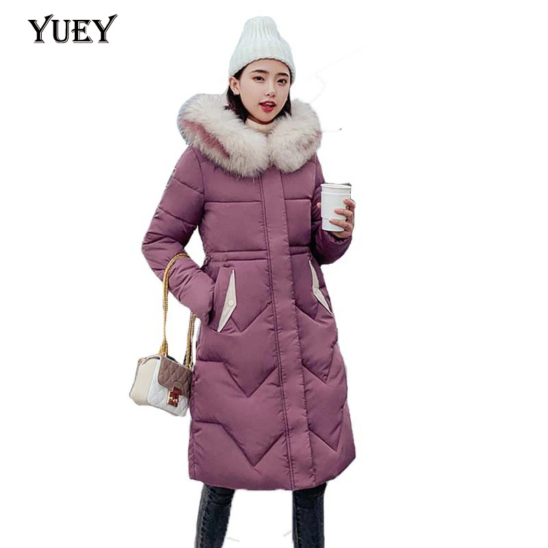 Парка YUEY Женская легкая теплая из искусственного меха до колена|Женские парки| |