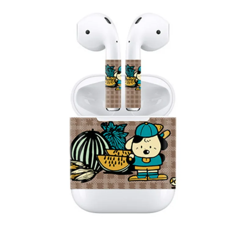 Модная защитная виниловая наклейка для наушников Apple AirPods съемная клейкая