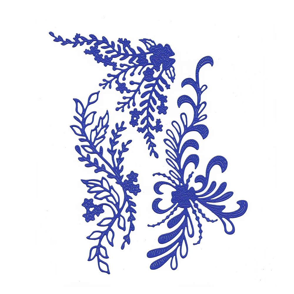 

3PCs Floral Branch Cutting Dies Troqueles De Corte DIY Scrapbooking Album Paper Card Making Decorative Craft Embossing Stencil