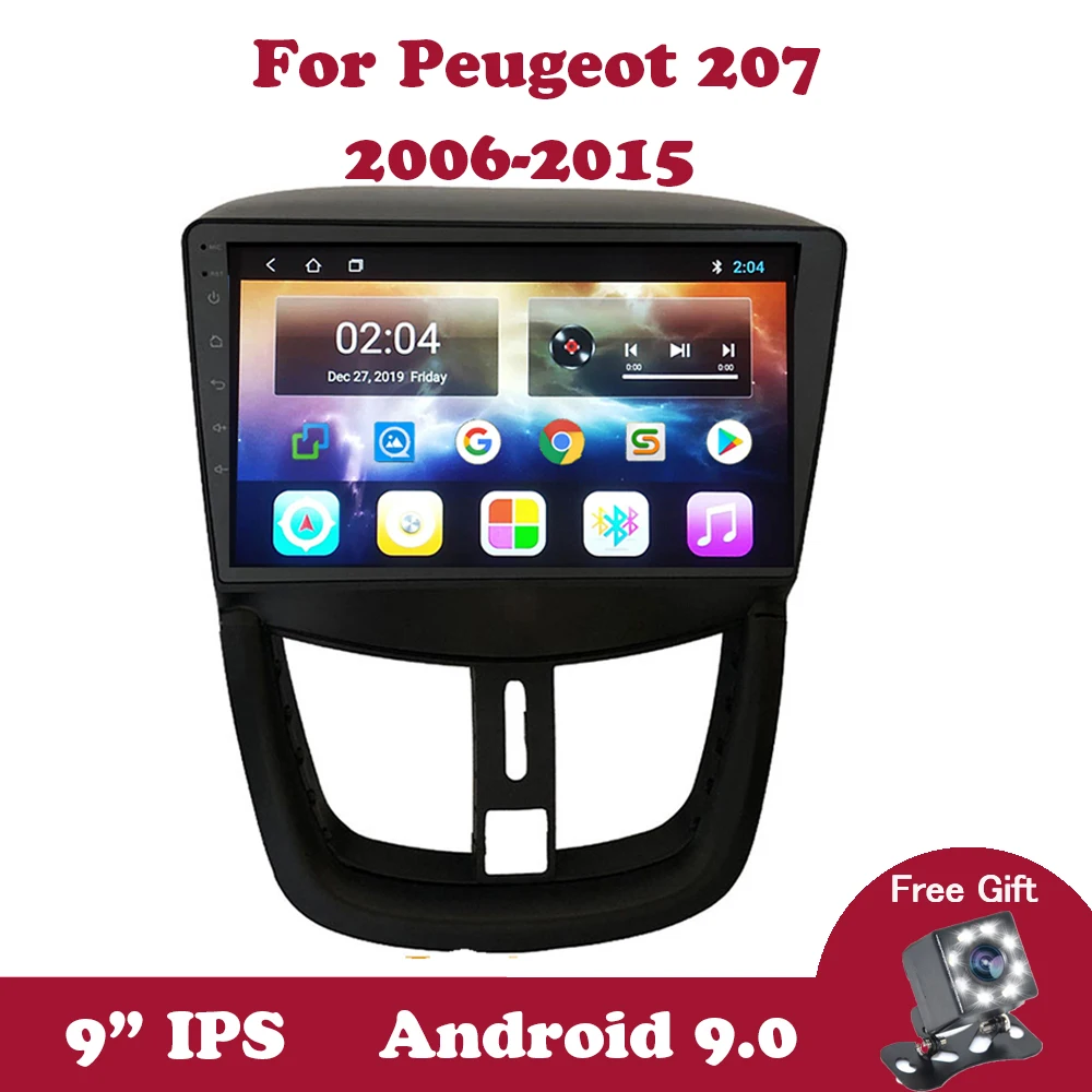 Android 9 0 IPS мультимедийный стерео автомобильный DVD плеер навигация GPS радио для Peugeot