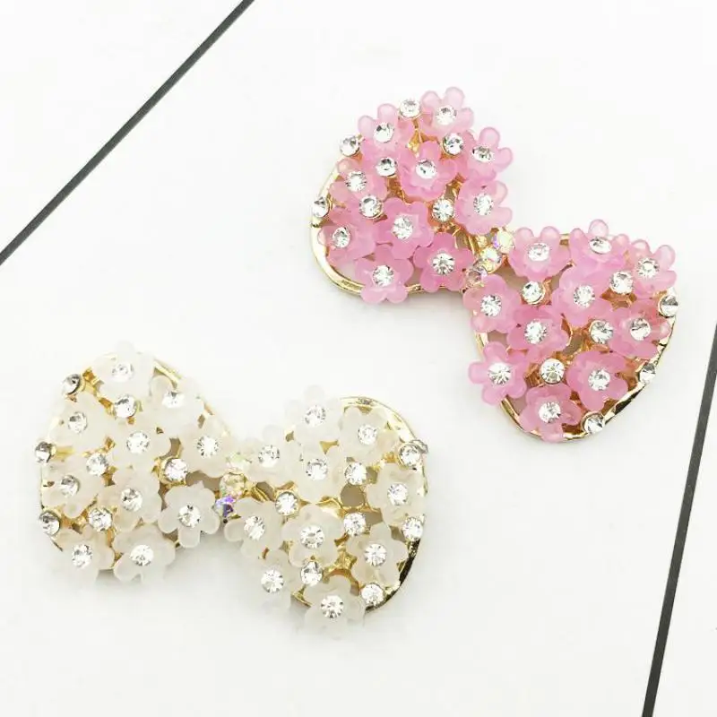 

10pcs 25x40mm phone case DIY diamond jewelry charms for making wedding decoration bow handmade materials alloy accessories