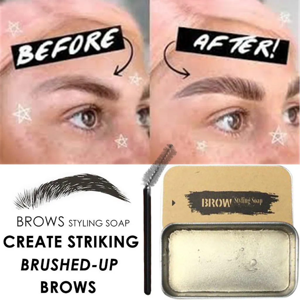 

Eyebrow gel Waterproof Long-Lasting 3D Eyebrow Styling Soap Fluffy Brows Makeup Sculpt Wax Women's Cosmetics with Soft Brush