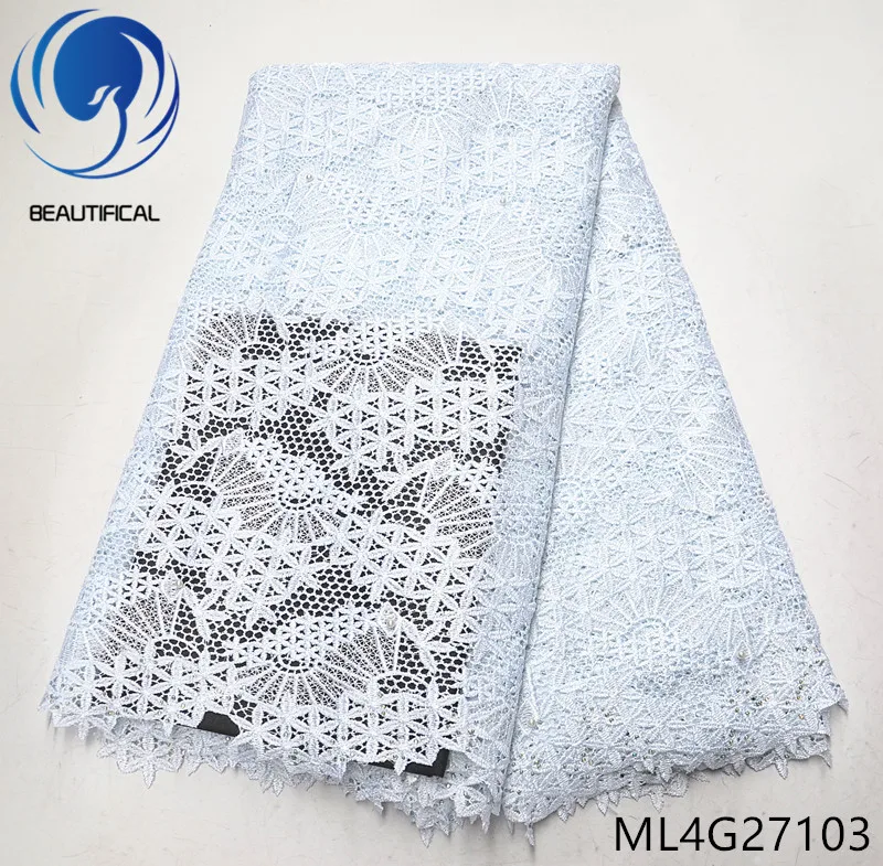 Красивая нигерийская кружевная ткань Лидер продаж химическая вышивка гипюр