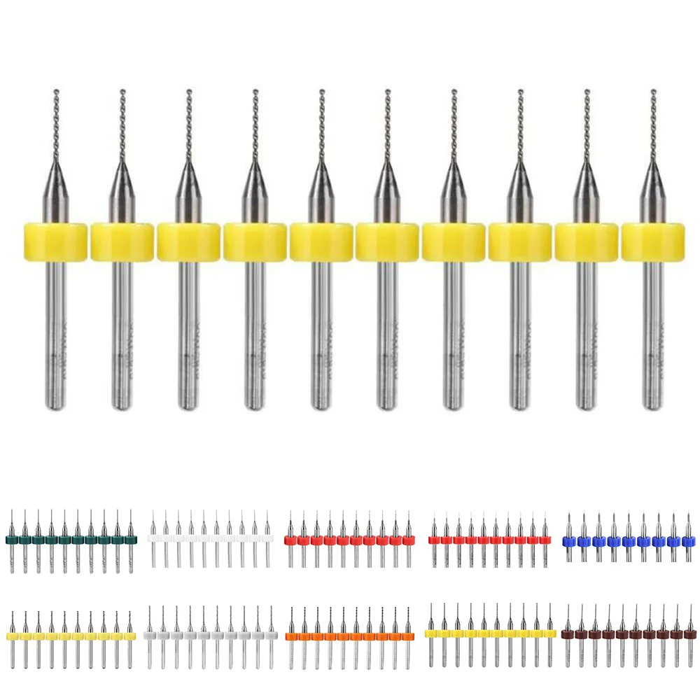 

Power Tools PCB Drill Bits 10pcs Circuit Board Carbide Twisted PVC Aluminium