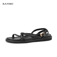 woven strap casual sandals flat shoes womens shoes summer outdoor shoes sandals casual comfortable sandals daily commuter sandal