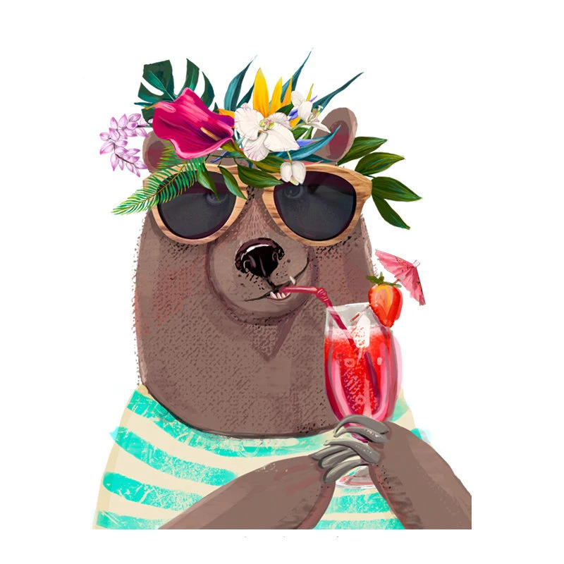 Утюжок на заплатках кролик медведь лиса патчи для одежды цветок патч легко