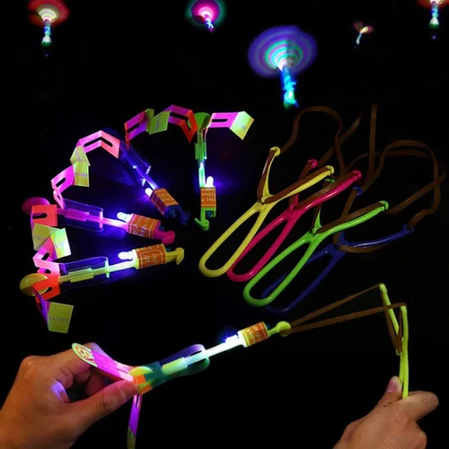 

Funny Luminous Slingshot Flying Arrow LED Light Up Flashing Dragonfly Glow for Kids Party Toys Gift To Brighten The Sky