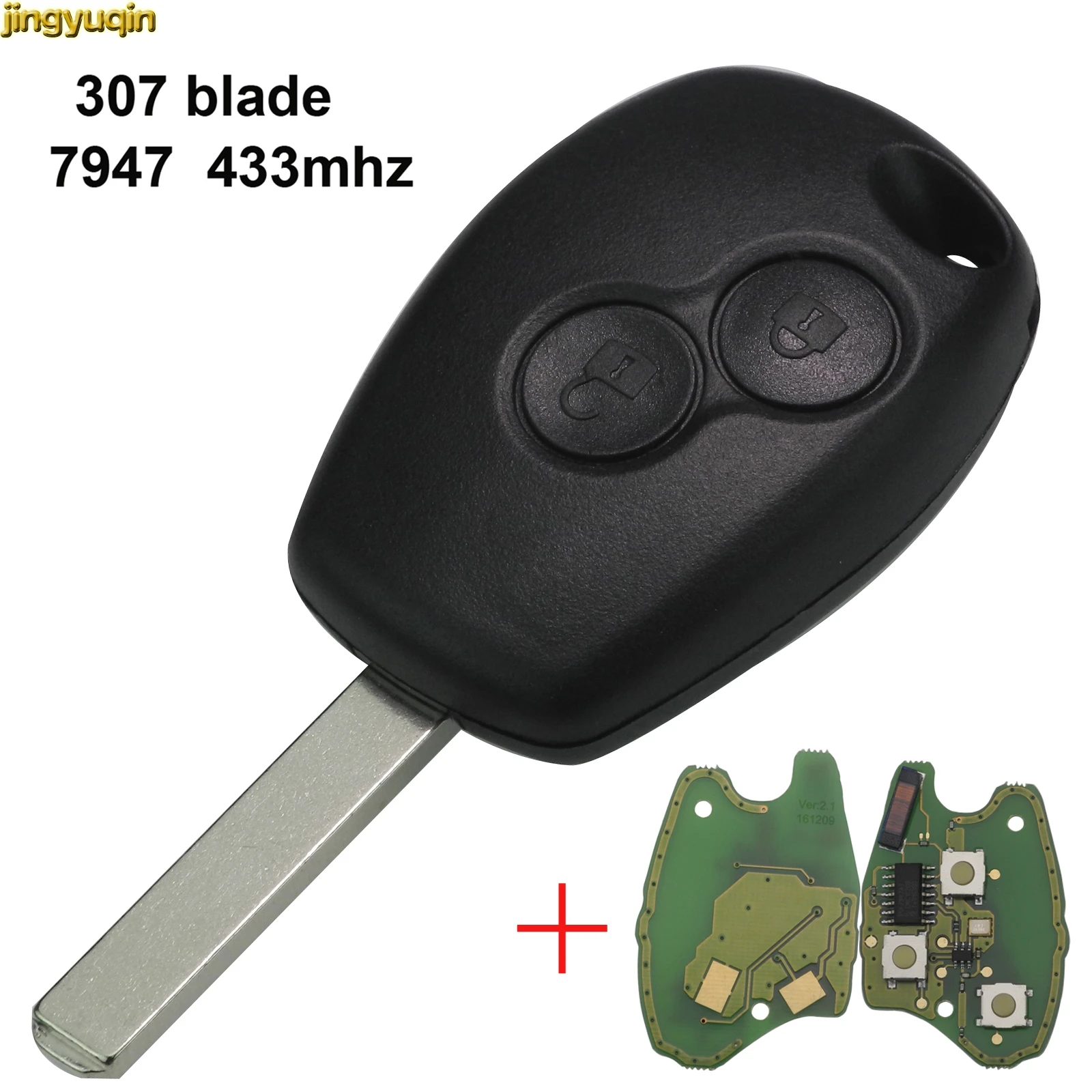 2/3 BTN дистанционный брелок 433 МГц PCF7947 чип для Renault/Kangoo II/Clio III Duster модус Клио 3 Twingo DACIA