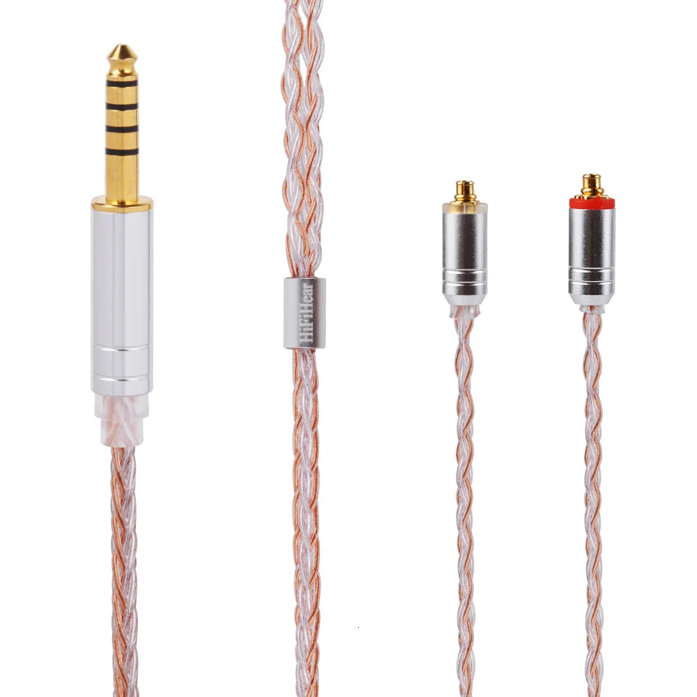 AK HiFiHear 8 Core посеребренный кабель 2,5/3,5 мм сбалансированный кабель с MMCX/2pin разъем для TRN X6 C12 C10 ZS10 PRO AS10