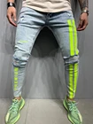 Мужские рваные джинсы на молнии, с дырками, в стиле хип-хоп