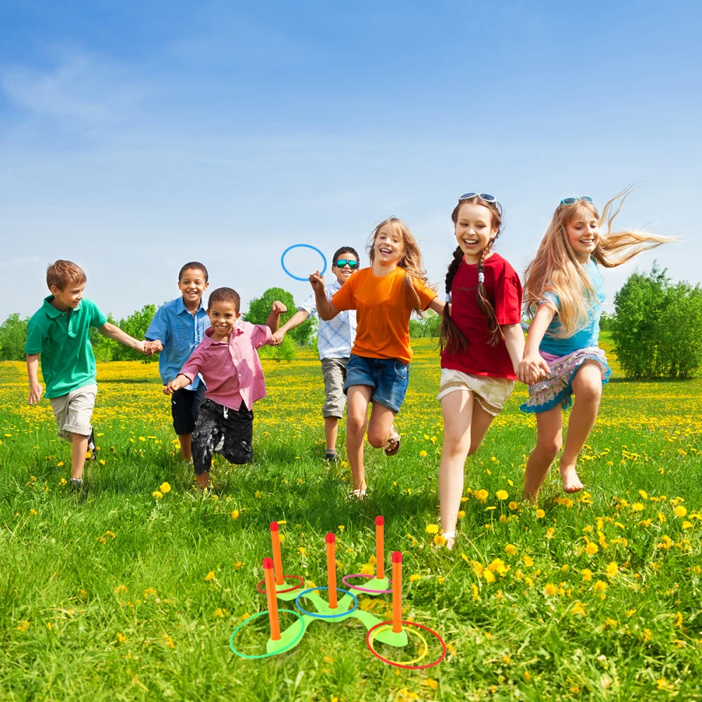 

1 Set Kids Ring Toss Interesting Ring Toss Game Throwing Ring Toys