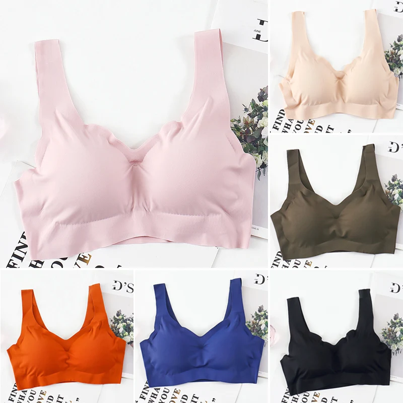 

Women Seamless Wireless Comfort Bra Removable Cup No Steel Ring Bra d88
