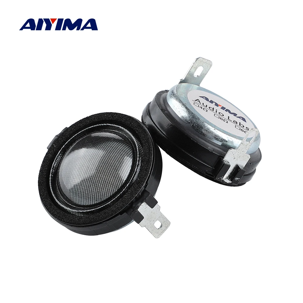 

AIYIMA 1 inch 31mm Dome Silk Film Tweeter Speaker Units Small Neodymium 4 Ohm 10W Treble Loudspeaker Car Audio Horn DIY 2Pcs