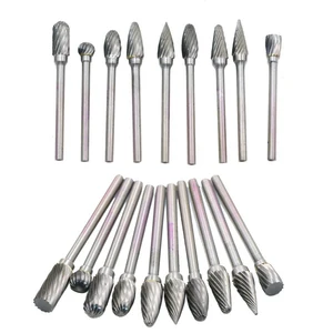 Шлифовальная головка из вольфрамовой стали, карбидные боры, наборы мини-сверл, алмазные боры, аксессуары для вольфрама, 10 шт.