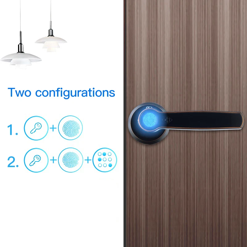 Умный дверной замок Obawa с Биометрическим отпечатком пальца и цифровым кодом |