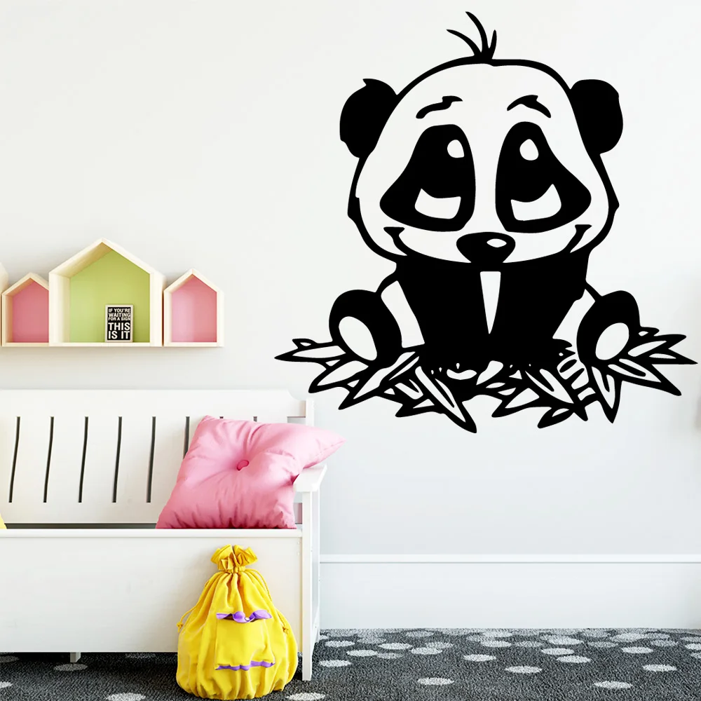 Забавные Животные панда самоклеящиеся виниловые обои декоративный Виниловый