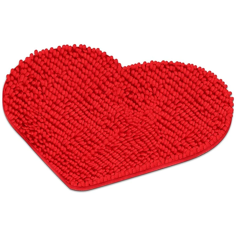 

Коврик в форме сердца на День святого Валентина, Декоративный Напольный коврик в форме сердца, коврик для душа, нескользящий моющийся входн...