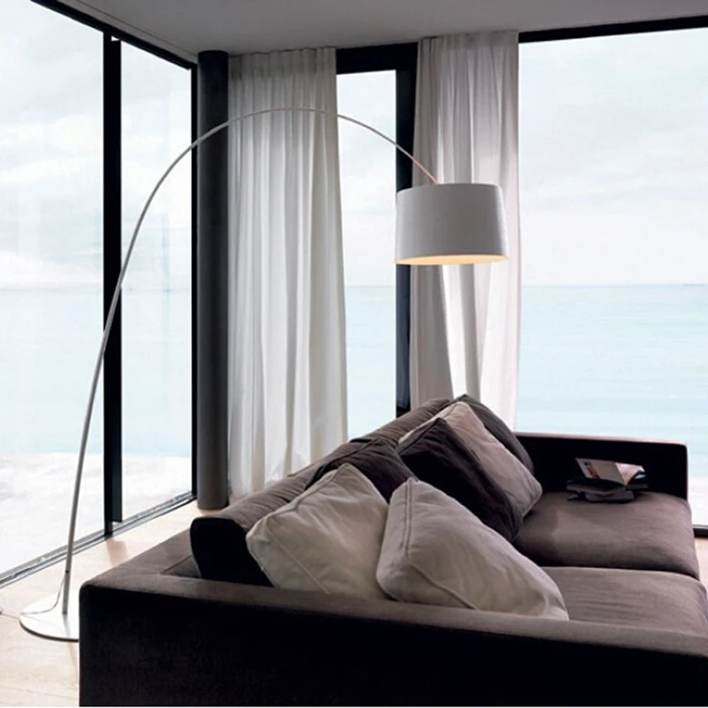 Светодиодная Напольная Лампа для рыбалки современный светильник с подставкой