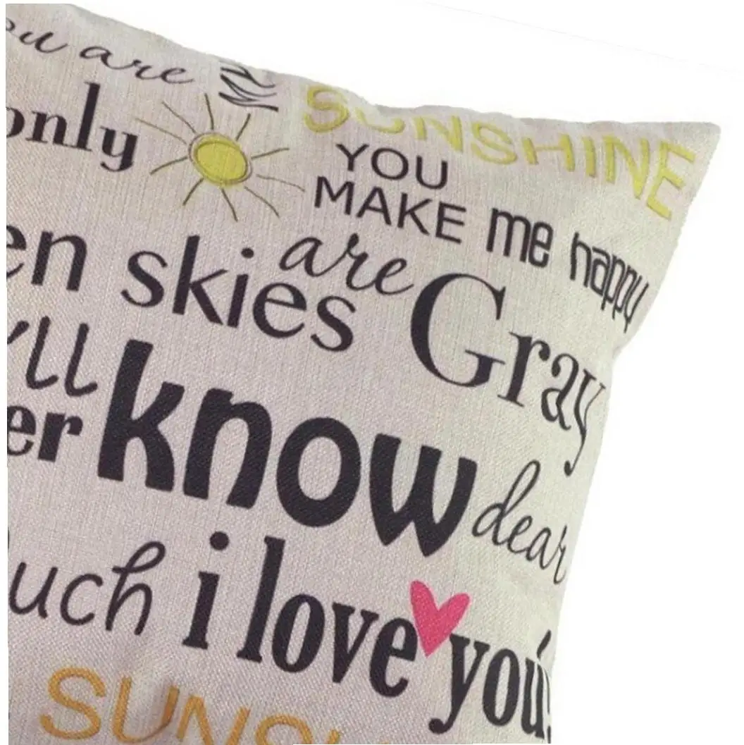 Мешковина льняная наволочка Роскошная квадратная с невидимой молнией для дивана