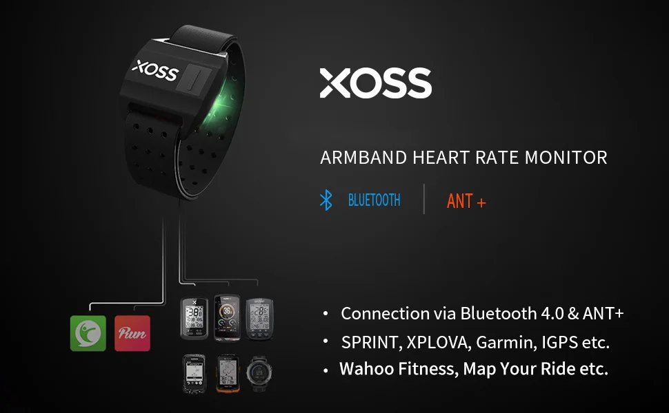 XOSS датчик сердечного ритма браслет на предплечье Bluetooth 4,0& ANT+ беспроводные аксессуары для здоровья смарт-браслет трекер сердечного ритма фитнес