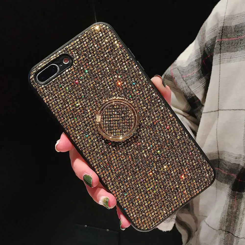 KISSCASE Phone Case Cover For iPhone 7 8 7Plus 8Plus 6 6S Capa Square Glitter Mobile X XS XR MAX Fundas | Мобильные телефоны и