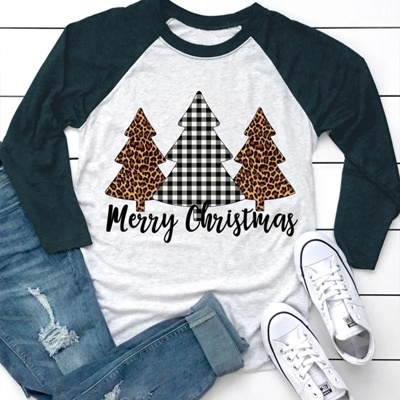 Hot Tee Plus Size Shirt Harajuku Top Cool Merry Christmas Women T-shirt Fall Autumn Womens Female Tshirt Tops | Женская одежда