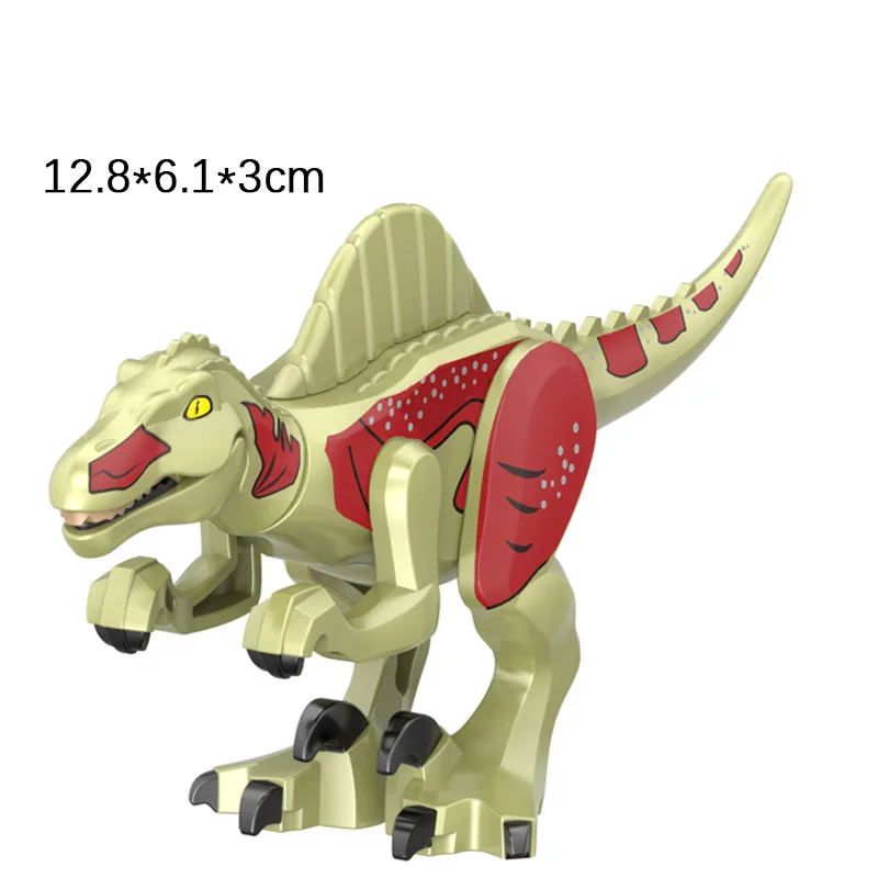 

Single Sale Animal World Jurassic Dinosaur Series Spinosaurus Brachiosaurus Triceratops Building Blocks Bricks Toys Gifts