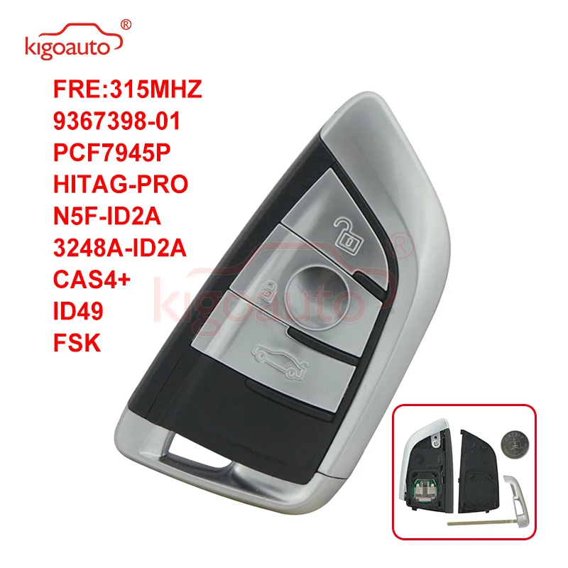

Смарт-ключ Kigoauto 9367398-01, 3 кнопки, 315 МГц, для BMW X5 X6