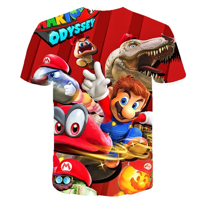 

Boys and girls 3D high-definition printed T-shirt O-neck short-sleeved boutique shirt summer new style 2021 men's and women's