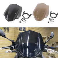for yamaha mt 03 mt03 accessories abs windshield windscreen with mounting bracket for yamaha mt 03 2016 2017 2018 2019 smoke new