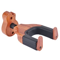 guitar wall mount hanger auto lock guitar hanger wall hook holder stand for electric acoustic guitar red wood black walnut