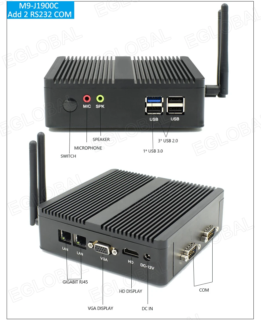 Маленький мини-ПК Intel Celeron J1900 J3160 Dual Lan Dual Com Windows Linux мини-компьютер Pfsense компьютерный сервер брандмауэр Wifi
