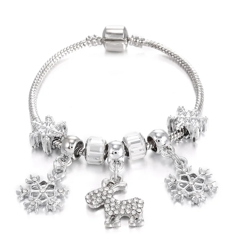 

New products listed, reindeer snow bracelet, imitation diamond, jewelry, friendship bracelet, Christmas gifts, wholesale