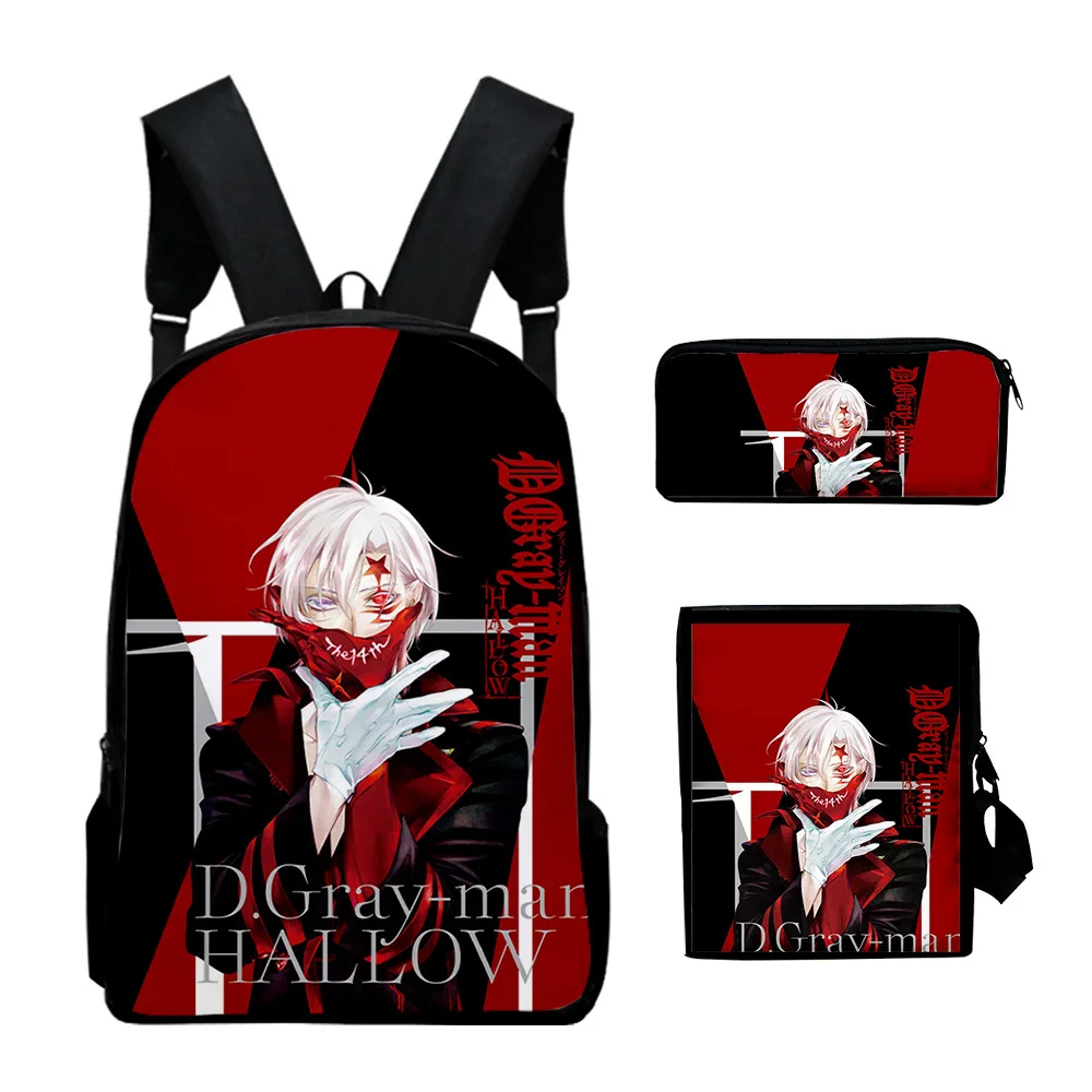

Школьная сумка D.Gray-man, Студенческая Детская сумка-мессенджер, молодежный рюкзак из трех предметов, школьная сумка