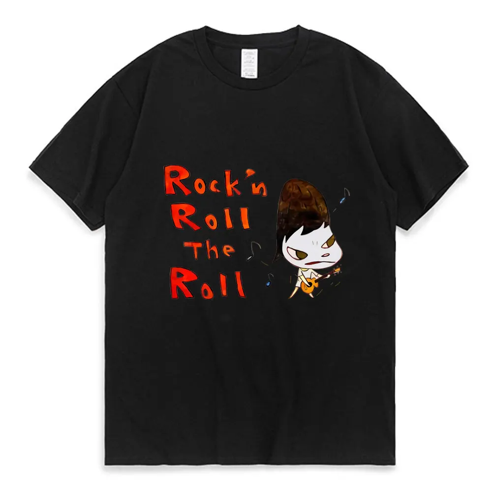 

Yoshitomo Nara Rock Manga Print T shirt Men Women Summer 100% Cotton Comfortable Short Sleeves Tee Japanese Street Wild T-shirt